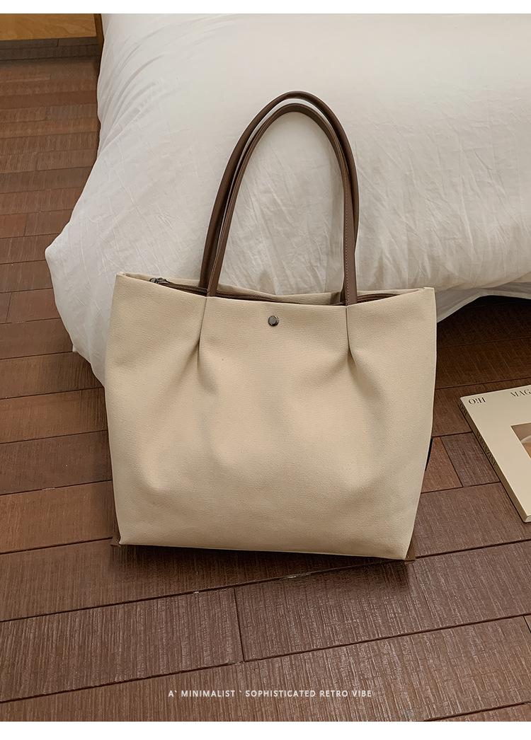 

Korean Canvas Bag Women s Casual Commuting Tote Bag Large Capacity Versatile Shoulder Bag