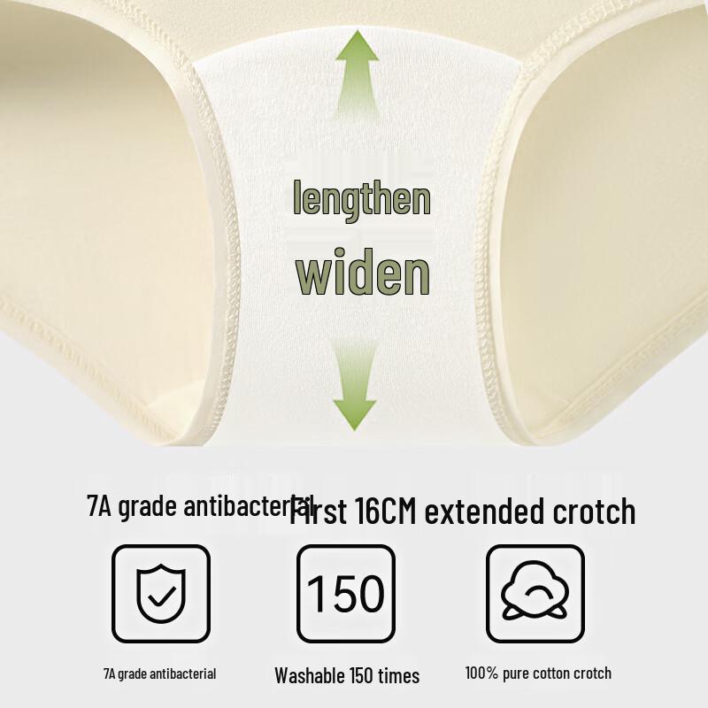 Women's Modal Cotton Antibacterial Mid-Rise Underwear 5-Pack