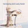 Cat Teaser Toy IQ Training Food Ball Anti Choke Leakage Adjustable Educational Elastic Spring Exercise Pet Treat Dispenser Cat Supply
