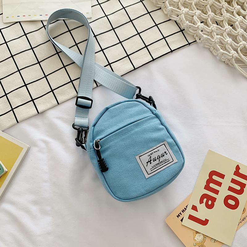 Mini Canvas Messenger Bag Women's 2025 New Korean Version Ins Japanese Cute Shoulder Bag Change Hand Bag