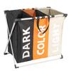 Shushi Oxford Cloth Waterproof Laundry Basket with Compartments and Foldable Design