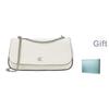 Calvin Klein Elegant Commuter Letter Logo Synthetic Material Shoulder Crossbody Bag Small Women Bags Lily-White 4F3172G-FUP