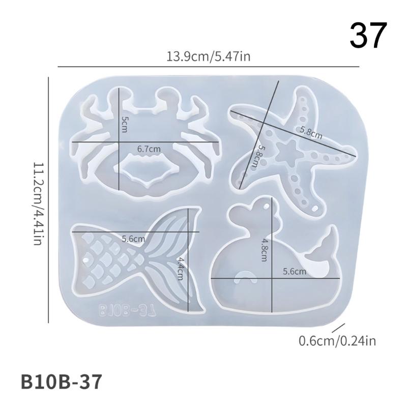 Elastic Marine Life Silicone Casting Mold Silicone Texture Suitable for Handmade Jewelry Supplies and Gift Making
