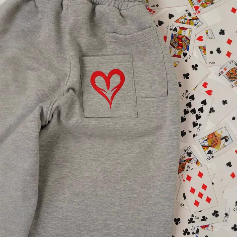 European and American Y2K Street Casual Double Waisted Embroidered Drawstring Design Sports Loose Fit Sweatpants