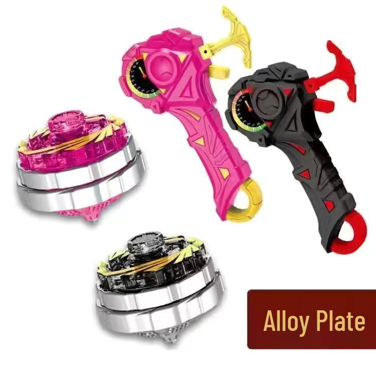 Free Shipping Dual Alloy Burst Gyro Toy - Magic Light Pull String Battle Gyro