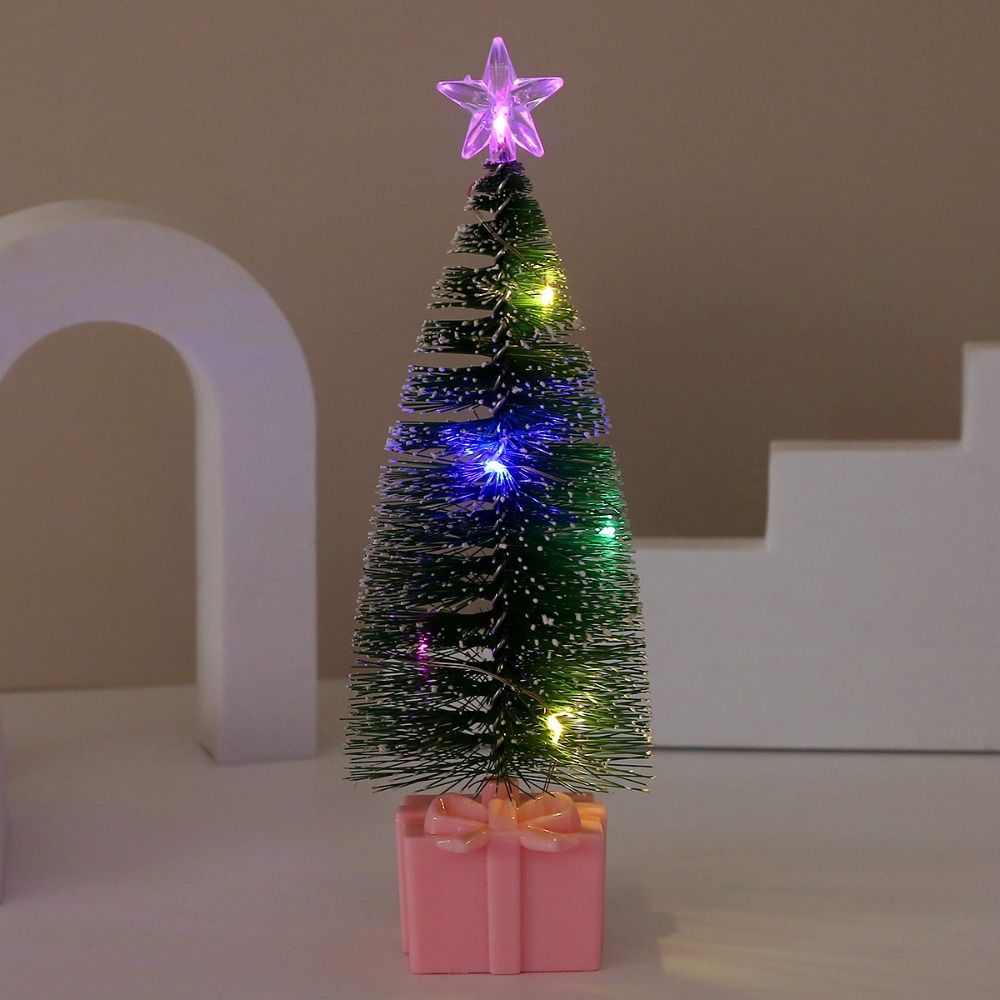 4pcs Mini Luminous Christmas Tree LED Christmas Home Decoration  Desktop Decoration