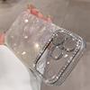 Elegant Glitter Crystal Love Laser shell pattern Phone Case For iphone 17 Air 16 15 14 Plus 13 12 Pro Max Soft Lens film Cover