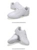 Unisex Children's Non-Slip Soft-Soled White Aerobics and Cheerleading Shoes for Dance, Gymnastics, and Competitions