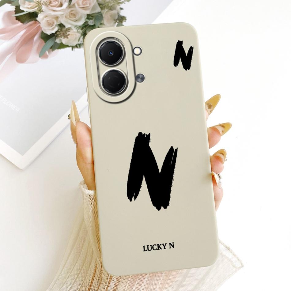 For Tecno Spark Go 3 2026 Lucky Initial Letter Phone Case For Tecno Spark Go3 KN3 Soft Silicone Shockproof Cases Bumpers