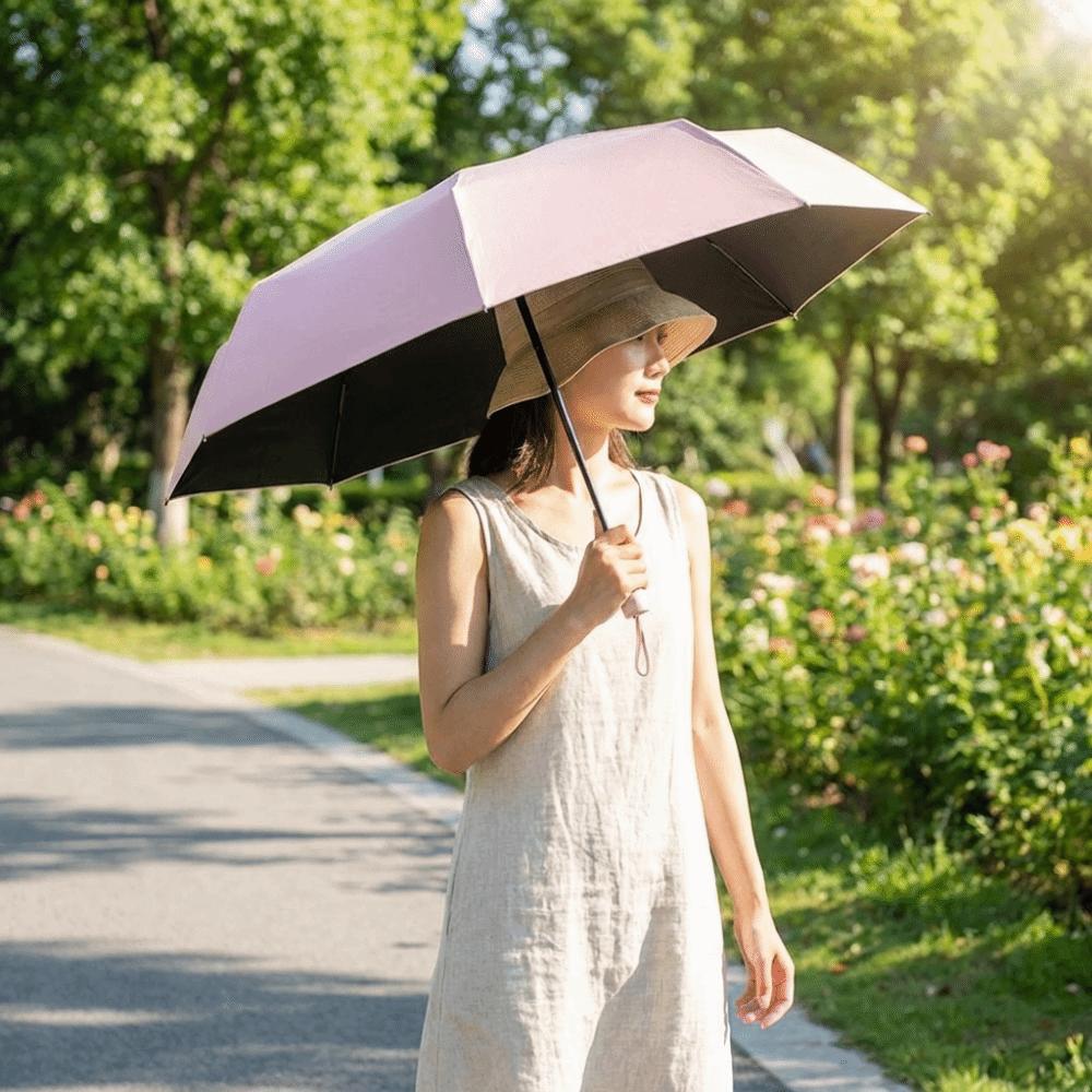 Windproof Mini Sun Umbrella Foldable Dual-purpose Sunshade Sun Shade Pocket Parasol Hiking