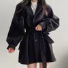 Sense for Petite: Women's Trendy Loose Fit Wool Coat, Korean Style, Mid-Length, Autumn/Winter 2025.