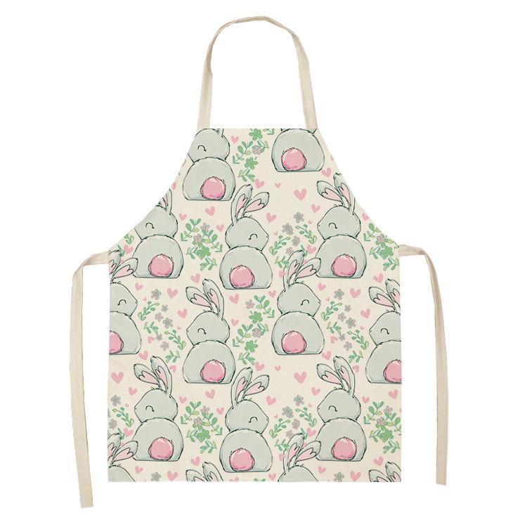 Kuchyně Vaření Zástěra na pečení Roztomilý kreslený králík Vytisknout kuchyňskou zástěru samice alpaky Tisk Domů Úklid Restaurace bryndáček