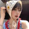 Cherry Floral Knitted Headband Sweet Bohemian Hair Band Cute Crochet Bandana  Girls