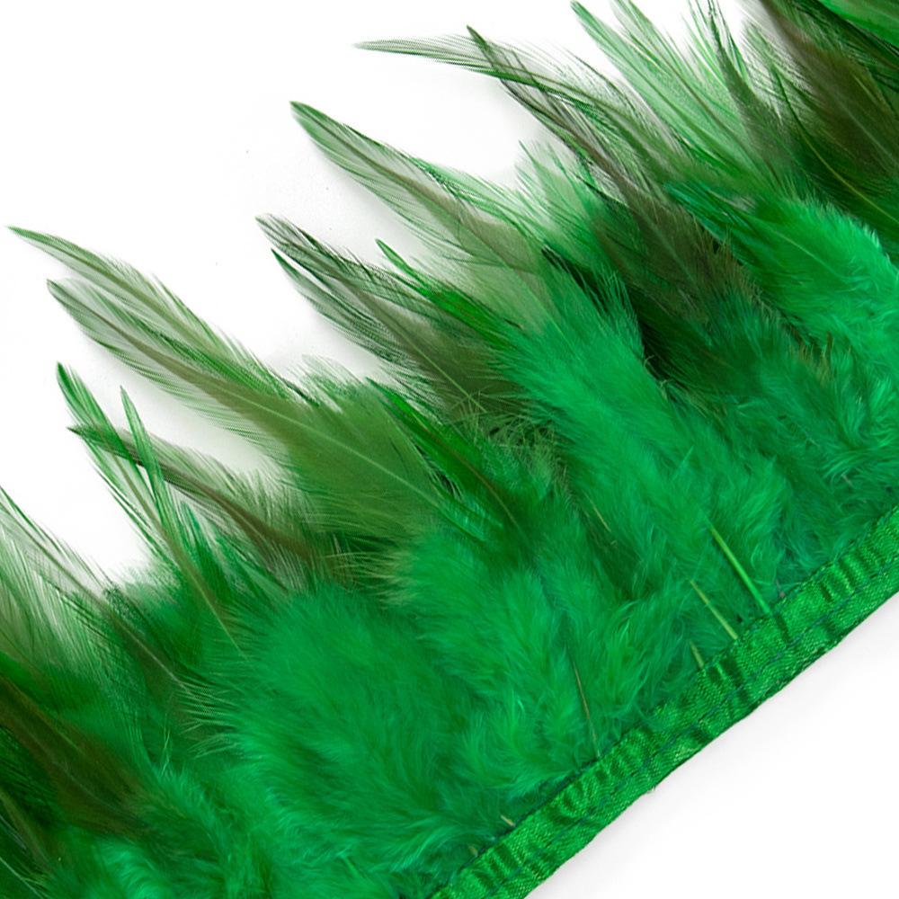 1 Meter Colorful Chicken Feather Tassel Decorated On Tape Chicken Feather With Sewing Fly Dress Lace Decoration