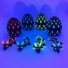3D Printed Colorful Luminous Crystal Dragon Toy Joint Movable Simulation Animal Gemstone Dragon Model Desktop Decor Decoration