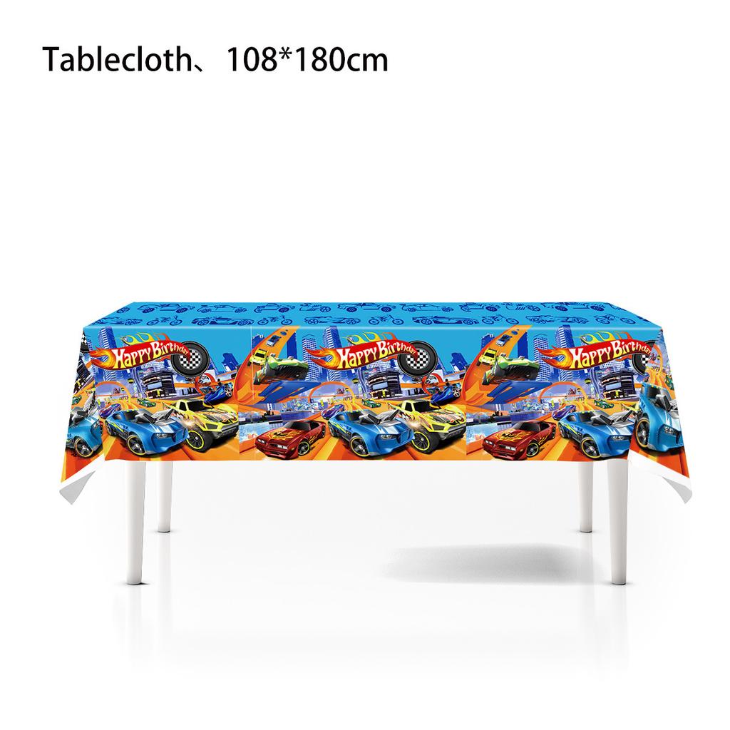 Boy Car Birthday Decoration Set Party Supplies Wheels Birthday Party Theme Cup Plate Napkin Tableware Banner Ballon Deco For Kid