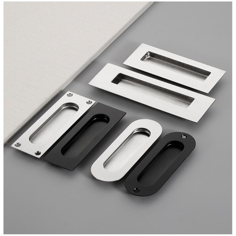 Poignée cachée en acier inoxydable Poignée de porte coulissante intégrée Poignée de tiroir de porte coulissante intégrée Poignée Noir Or Bronze