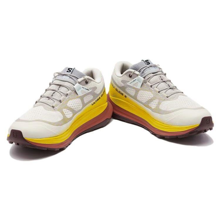 SALOMON X Ultra 2 Comfortable Mesh Fabric Non-Slip Wear-Resistant Low-Top Running Shoes Women Sneaker Beige Red 472116