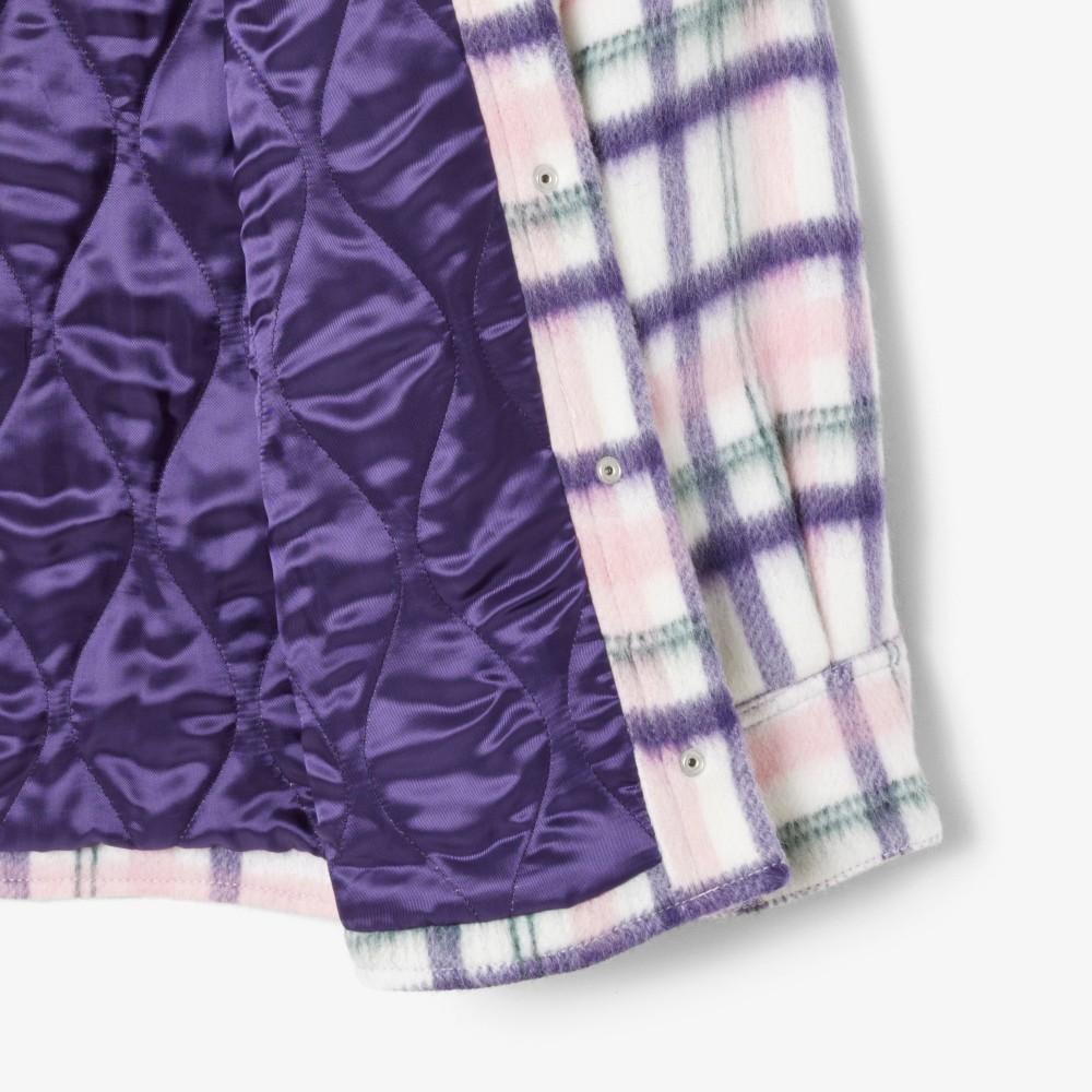 [Lacoste] Women's Shirt-Style Wool Check Outerwear BF8435-55NAI9