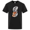 Summer Fashion Heavyweight Retro Men's English Letters 100% Cotton Printed Round Neck High-quality Casual Fitness Street T-shirt