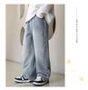 Boys' Straight-Leg Jeans - Spring & Autumn Style, Medium/Large Sizes, Loose Fit