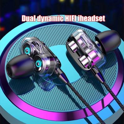 Dvojitá cievka Štvorjadrové slúchadlá Slúchadlá s drôtovým ovládaním Subwoofer Slúchadlá s ťažkými basmi