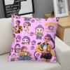 Hasbro Kpop Style Throw Pillow Decorative Cushion Chibi Anime Girl Collage Print Soft Pillow For Sofa Bedroom Perfect Gift For Teens