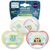 Baby Pacifier - Philips Avent - SCF376/24 - Ultra Air Nighttime Orthodontic Silicone 0-6m Pack of 2