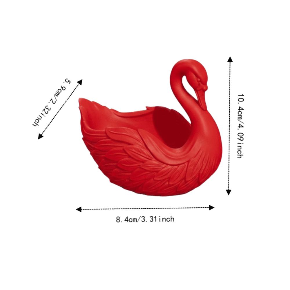 Portachiavi a forma di cigno fatto a mano romantico Elegante idea regalo Vassoio portaoggetti a forma di cigno Portachiavi portafoglio multifunzionale Vacanze