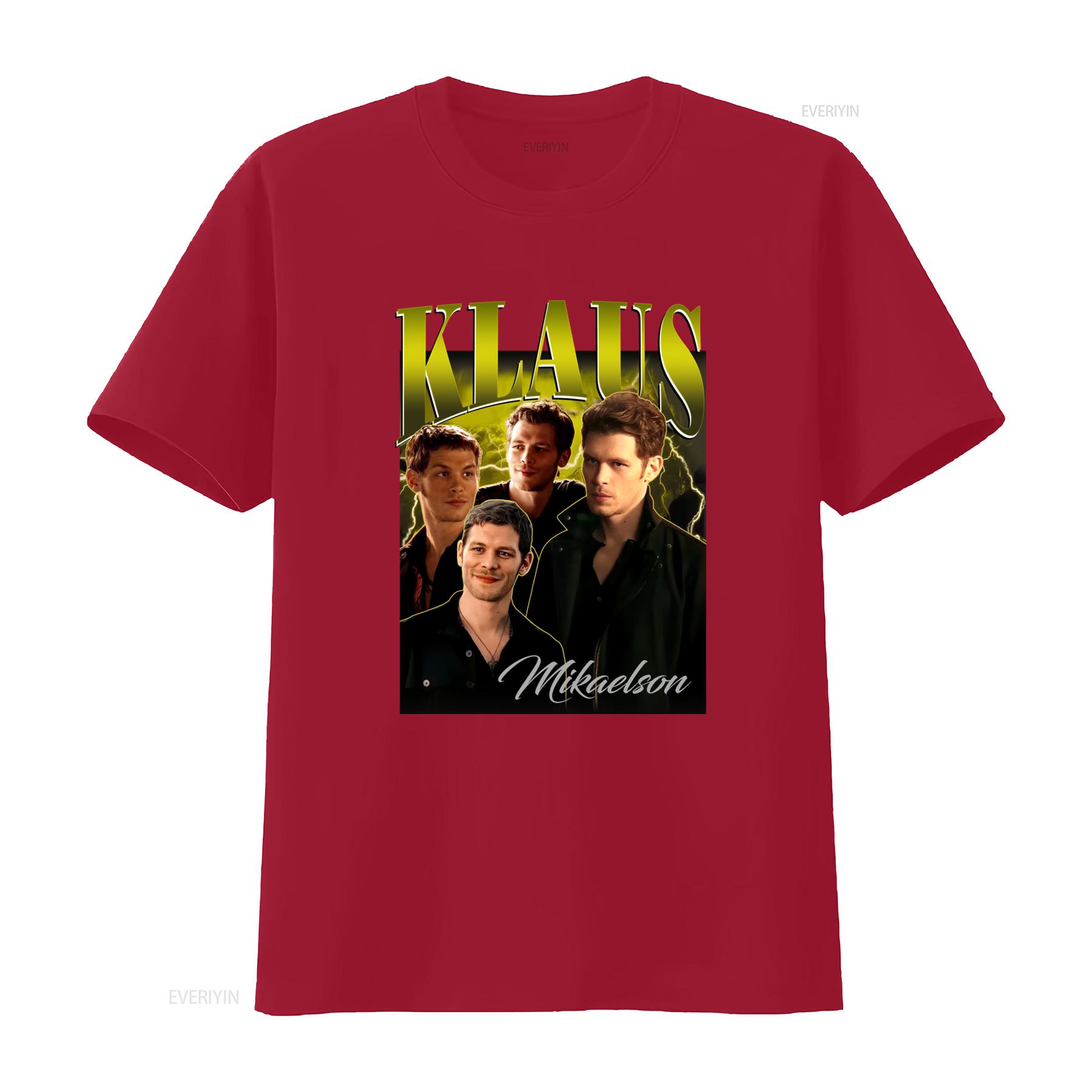 Klaus Mikaelson T Shirt SweaT Joseph Morgan Vampire Themed Print Perfect for Fans High Quality Fabric vintage Washed S