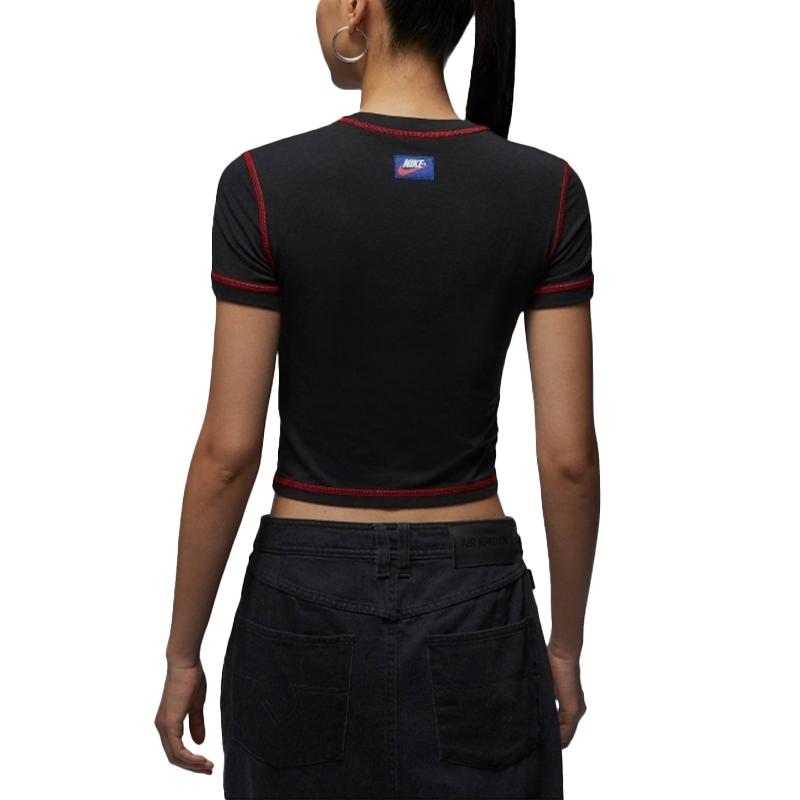 Nike Ss Slim Crew Graphic Tee Women Tops Black IB2921010