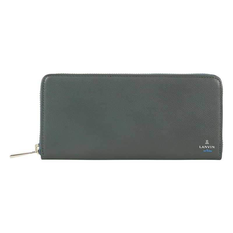 

[Lanvin on Blue] round zipper long wallet wallet round zipper card storage casual Dull color 524607 dexter cowhide genuine leather leather [05] green