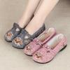 Vintage Traditional Style Women Soft Loafers Spring Autumn Slip On Cotton Fabric Flats Comfort Chinese Embroidered Shoes