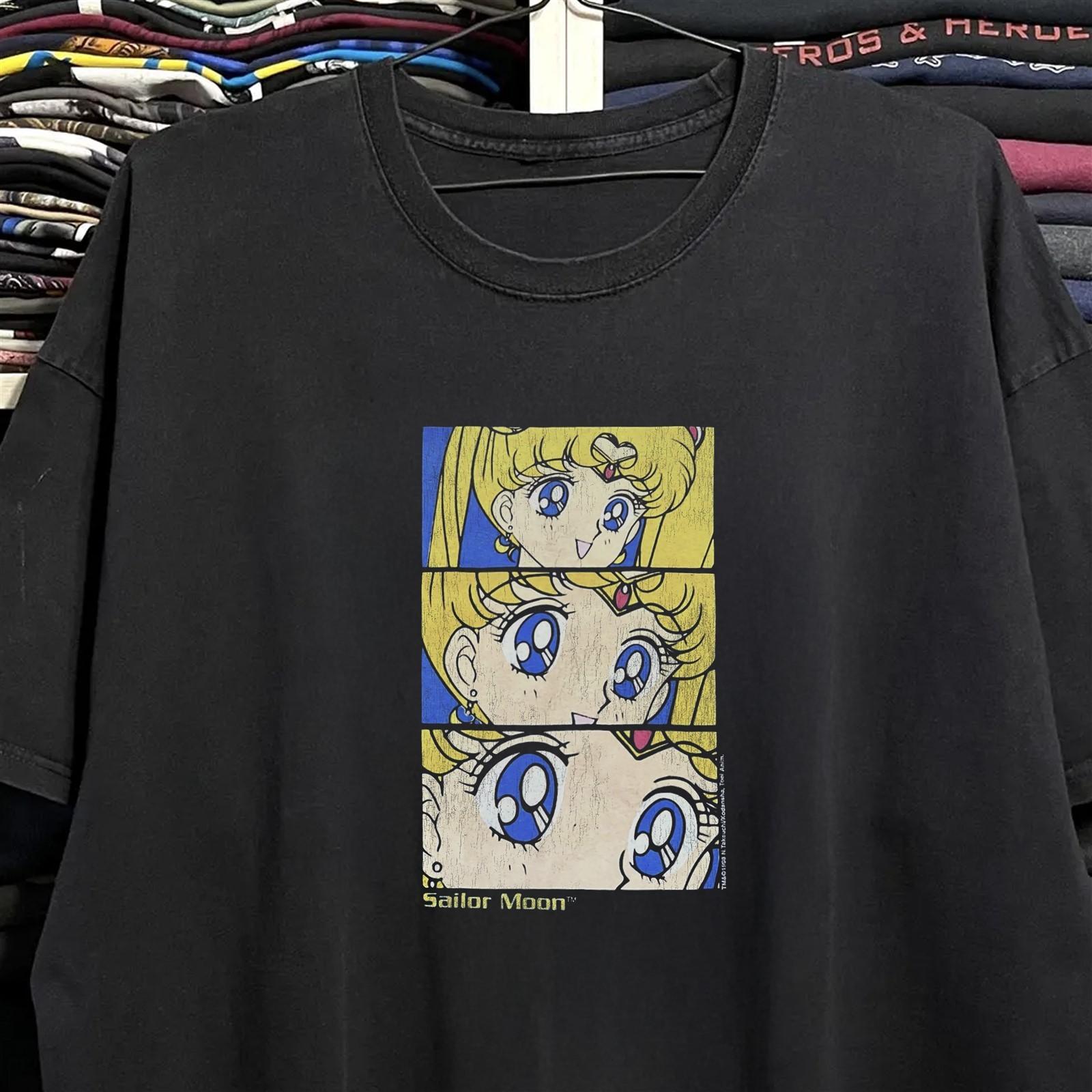 90s Sailor Moon Usagis Gaze Promo T-Shirt Black XXL M