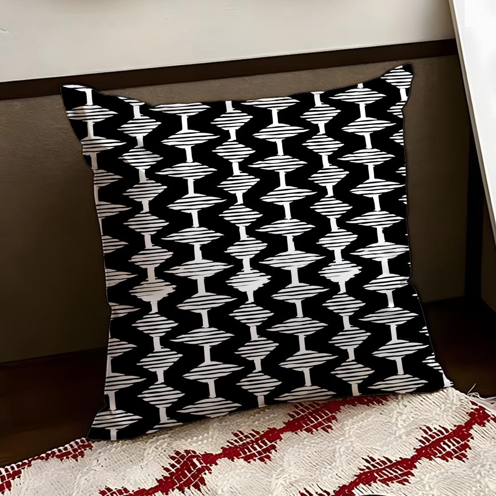 Nowoczesna Geometryczna Poszewka na Poduszkę Dwustronna Miękka Trwała Poszewka na Poduszkę do Domu Samochodu Wieloscenariuszowe Zastosowanie dla Codziennego Komfortu