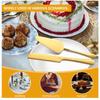 2PCS Stainless Steel Pizza Knife Wedding Birthday Potluck Cake Knife Shovel Baking Set Cut Toast Serrated Bread Knife