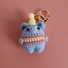 Cartoon Animal Doll Series Crochet Keychain Knitted Rabbit Keychain Cute Bear Keyring For Bag Pendant Custom Accessory