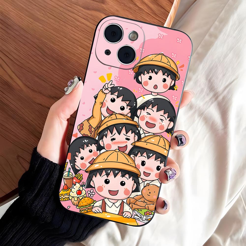 Chibi Maruko-chan Phone Case For IPhone 17 Pro Max 16 15 14 Pro Max 13 11 X Xs Xr 8 7Plus Silicone Cover