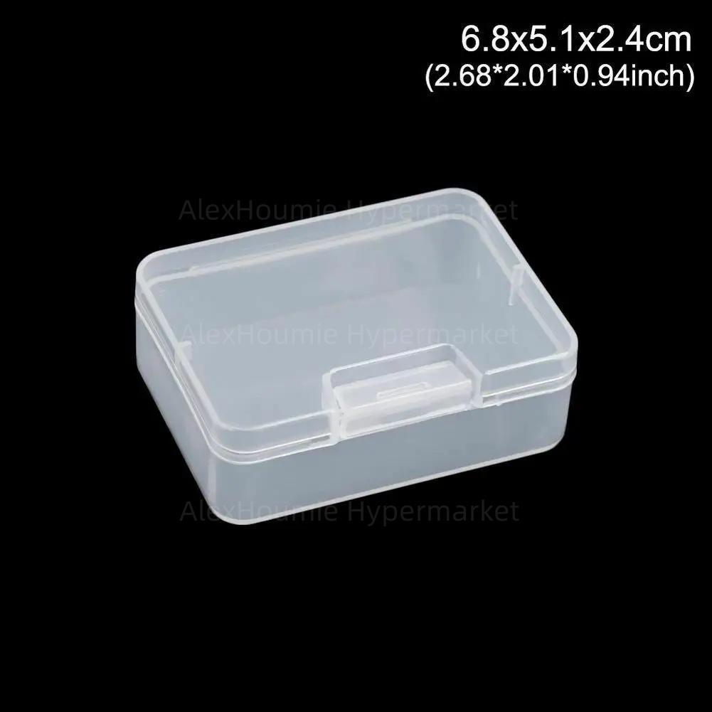 

Transparent Storage Box Clear Storage Containers Small Storage Bins Plastic Container with Hinged Cover for Crafts Beads Jewelry