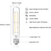 Klarlight Dimmable 6 Watt LED T10 Tubular Light Bulb 60 Watt Incandescent Equivalent E26 Edison Vintage Filament Tube Lamp, Daylight 6000K Medium