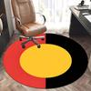 Australia Flag,Aboriginal Flag Chair Mat Round Rug Office Carpet, Non Slip, Suitable for Living Rooms, Bedrooms Decor.1205018a