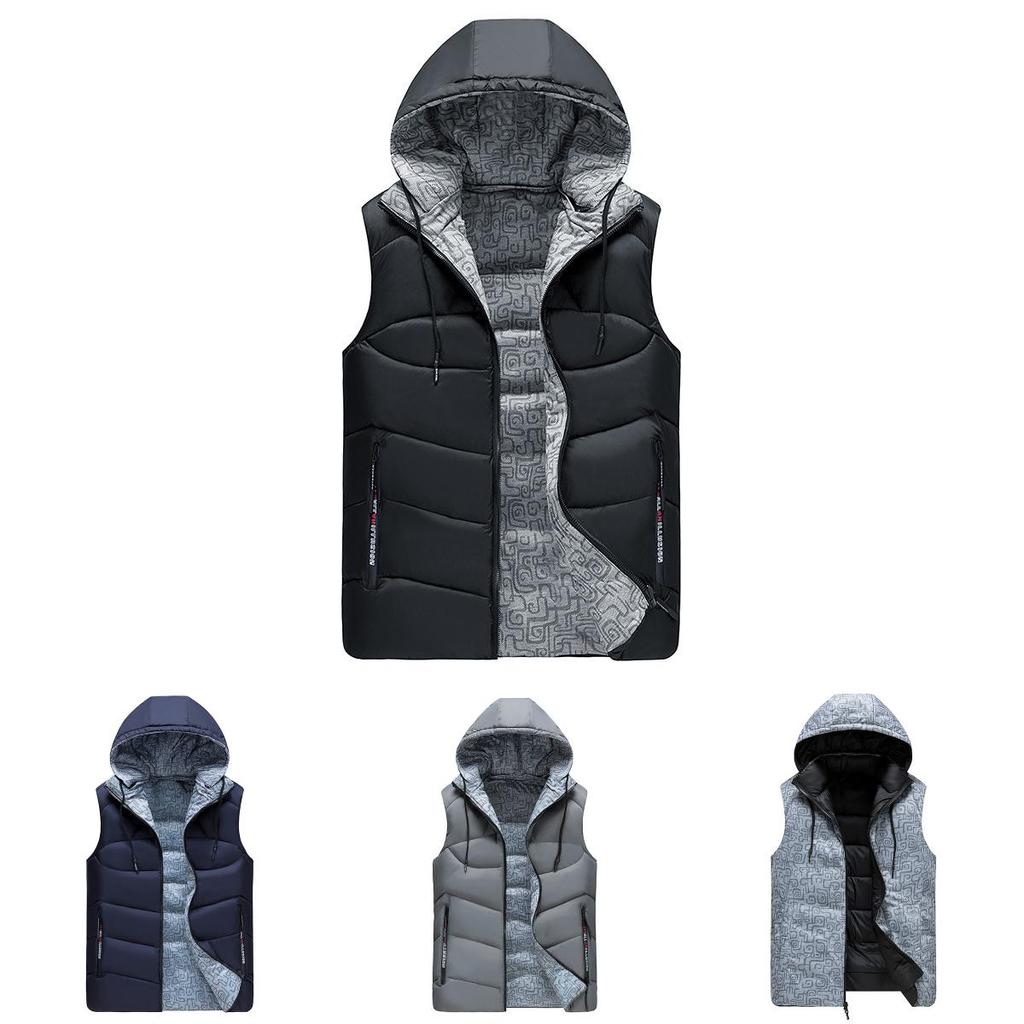 Unisex Wendbare Dicke Ärmellose Jacke Mit Premium-Qualität Für Winterwärme