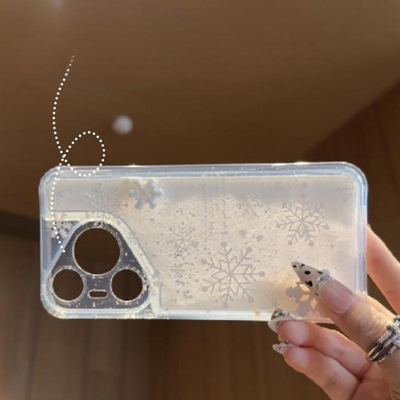 Nový pískový kryt na telefon s vločkami a náramkem Vhodný pro ženy Apple 16promax Nárazuvzdorný kryt pro iPhone15