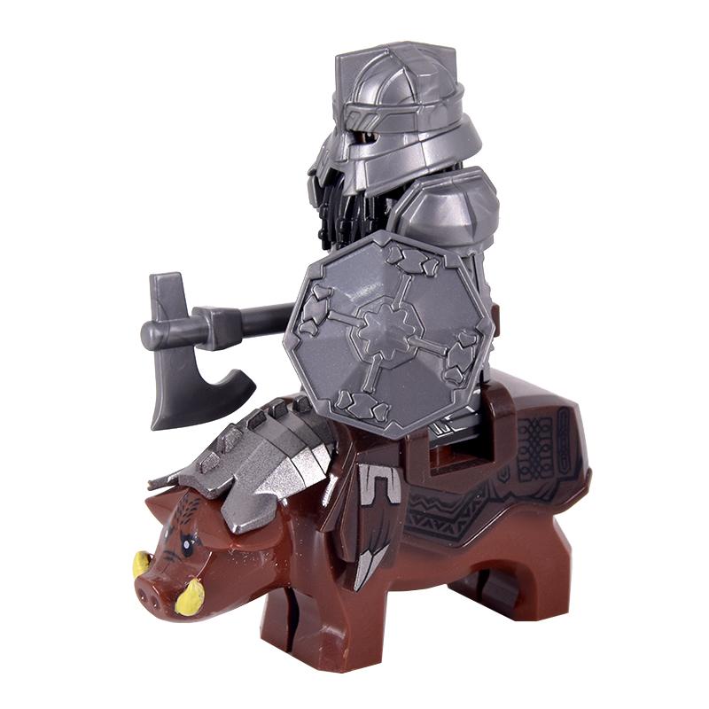Das Wildschwein Ziegenmontur Tiere Filmmonster Zwergenkrieger Eisener Fuß Däne Anführer der Zwerge Bausteine Spielzeug Für Kinder