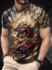 Herren Retro 3D Grafikdruck T-Shirt - Perfekt für den täglichen Gebrauch und den Urlaub