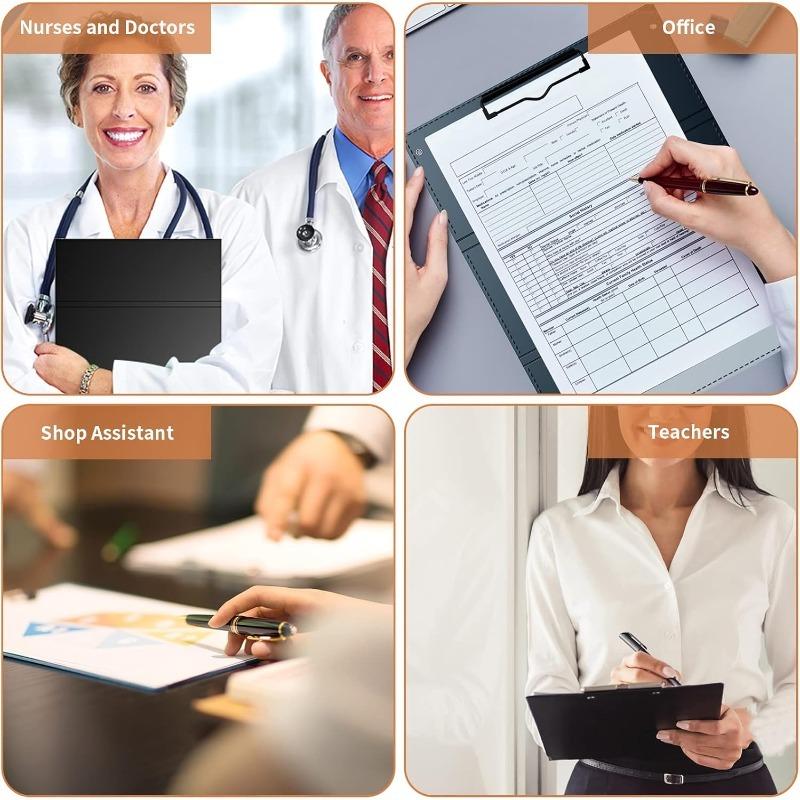 3-lagers vikbar amningsklämma, fickstorlek med pennhållare, elastisk, bärbar, multifunktionell klämma, kontorsmaterial