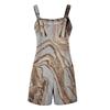 Women's Spring Summer Print Casual Sleeveless Pocket Loose Adjustable Sling Jumpsuit