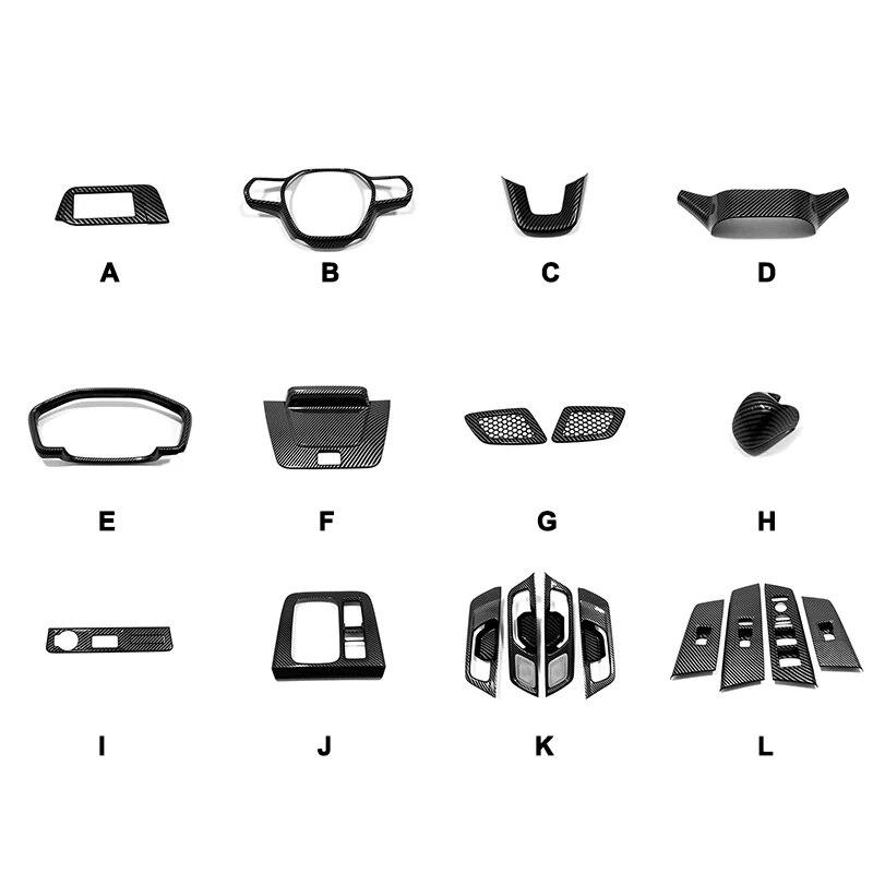 Dekorace interiéru auta Centrální ovládací panel Volant pro Honda CR-V CRV 2023 ABS Carbon Fiber Stylingové doplňky