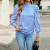 Loose Round Neck Printed Blouses Commuting Long Sleeve Autumn Winter Women