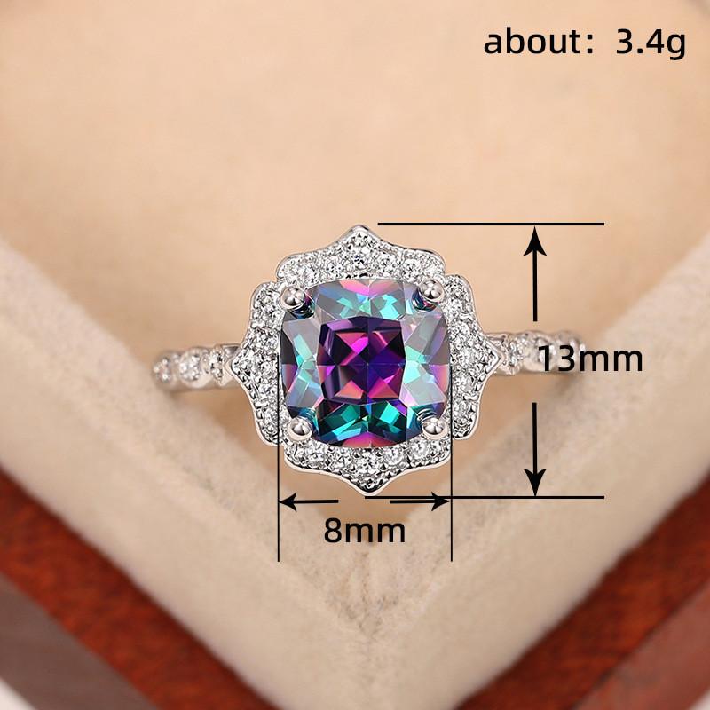 CopperLuxury Flower Ring Delicate Clear Rose Ring Pave Setting CZ for Women Fine Jewelry Gift